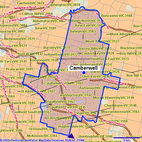 Camberwell Map
